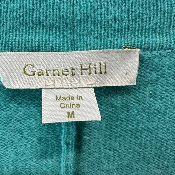 Garnet Hill 100% Cashmere Kimono Style Open Front Cardigan Sz M NWOT - Picture 2 of 7